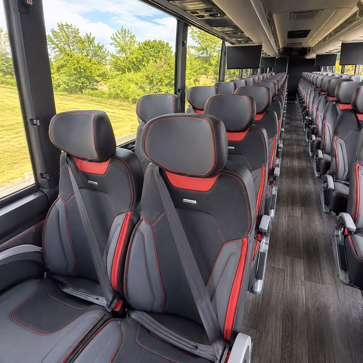 pleasanton corporate event transportation onboard seating