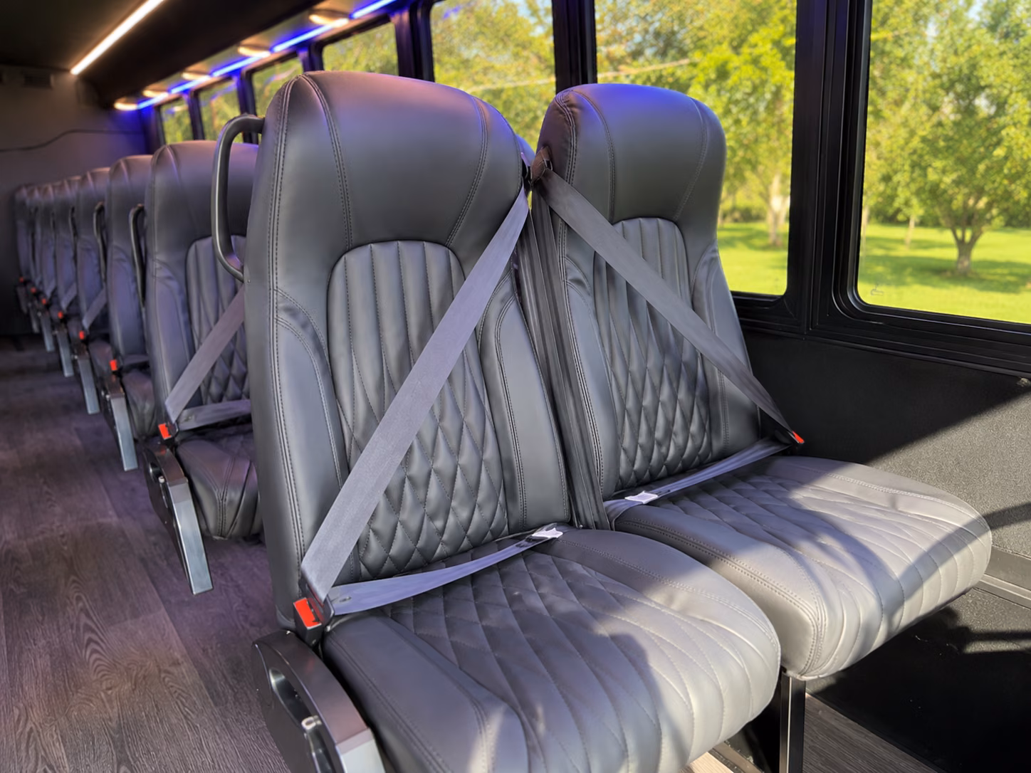 pleasanton private event transportation onboard seating