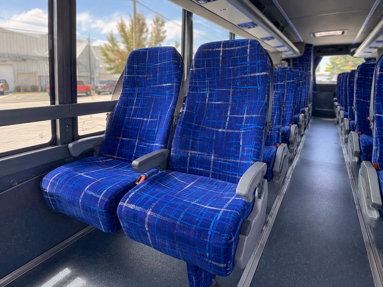 san leandro charter bus rental interior