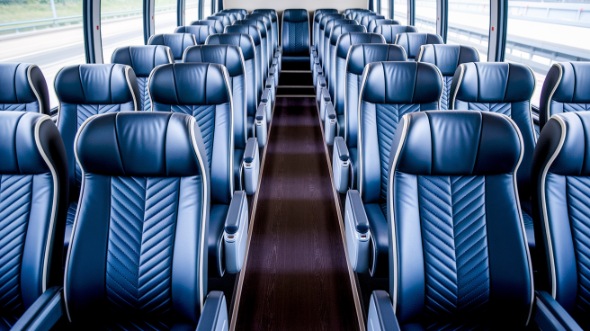 56 passenger charter bus inside livermore